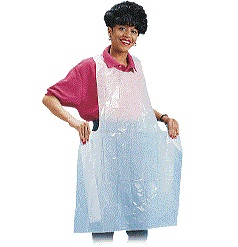 Standard Disposable White Aprons Flat Packed (Pack of 100)